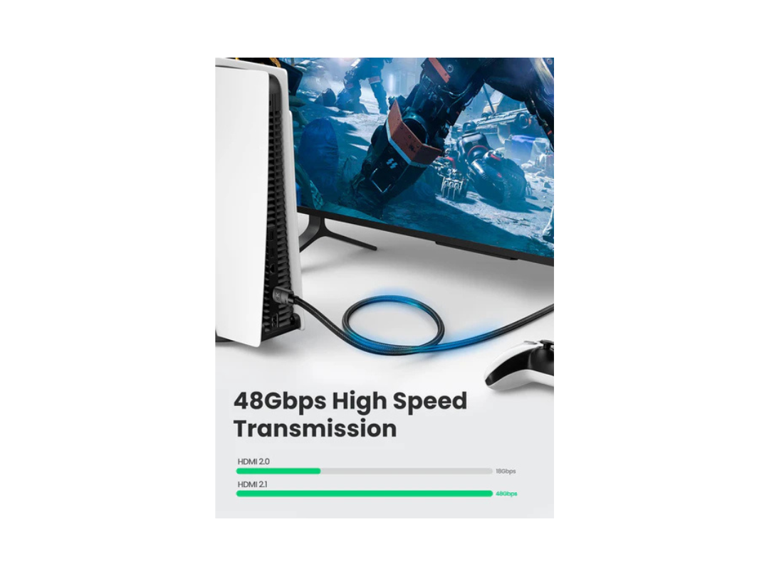 كابل HDMI 2.1 فائق الدقة 8K بطول 3 أمتار من uGreen HD140-80404 كابل HDMI 2.1 فائق الدقة 8K بطول 3 أمتار من uGreen HD140-80404